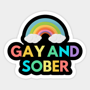 Gay And Sober Alcoholic Addict Recovery Sticker